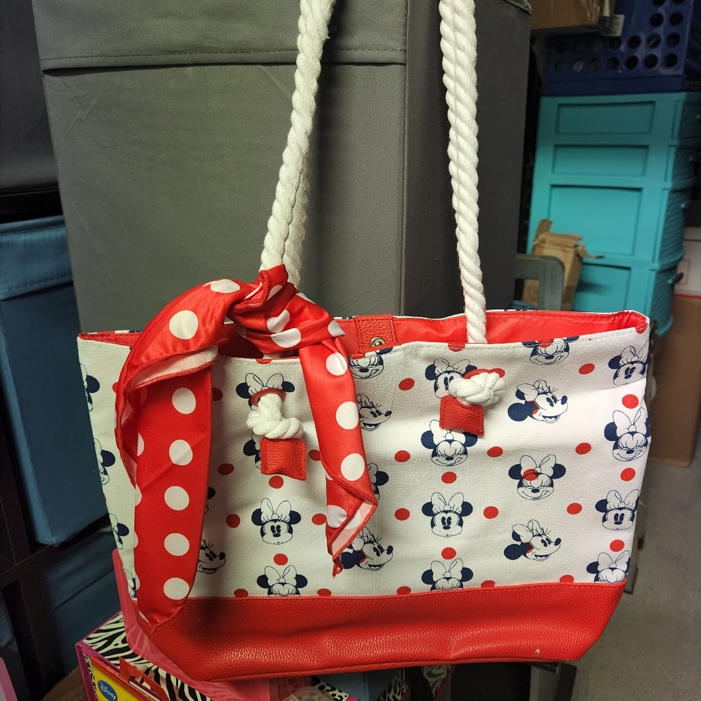 Disney Minnie Mouse canvas Tote polka dot